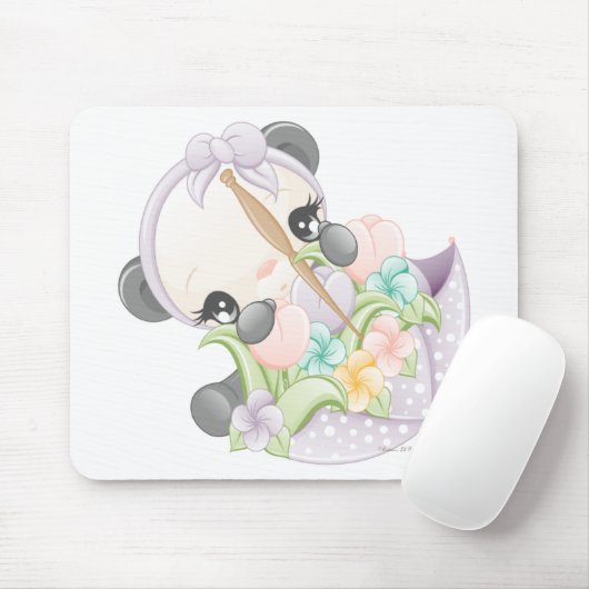 Pfirsich-Panda mousepad (Mit Mouse)