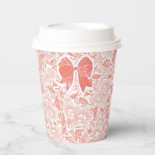 Pfirsich Pappbecher (Vorderseite)