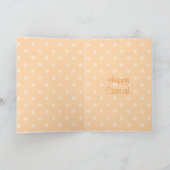 Pfirsich Pastel Polka Dot Gnome Feiertagskarte (Innenseite)