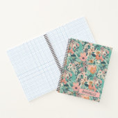 Pfirsich Pastell Garten Blumen Notizblock (Innenseite)