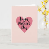 Pfirsich Pastell Muttertags Karte (Gelbe Blume)