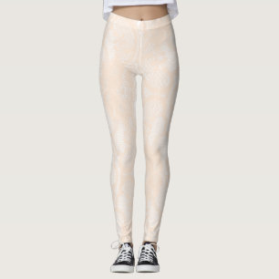 Pfirsich-Pastellempfindliche Pulver-Creme-mit Leggings