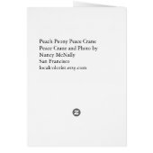 Pfirsich-Pfingstrosen-Friedenskran (Hinten)