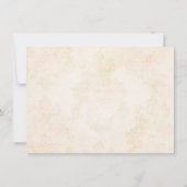 Pfirsich-Pfingstrosen-Taufe danken Ihnen zu Dankeskarte (Rückseite)