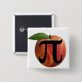 Pfirsich-Pi-Knopf Button (Vorne & Hinten)