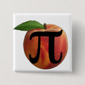 Pfirsich-Pi-Knopf Button (Vorderseite)