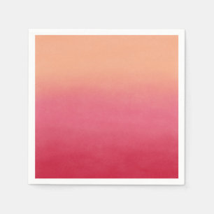 Pfirsich Pink Ombre Abstrakt Art Malerei Serviette