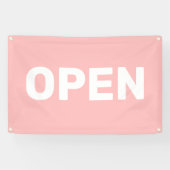 Pfirsich-Pinkes OPEN-Banner Banner (Horizontal)