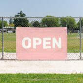 Pfirsich-Pinkes OPEN-Banner Banner (Insitu)