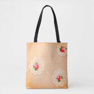 Pfirsich-Posies Tasche