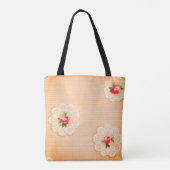 Pfirsich-Posies Tasche (Rückseite)
