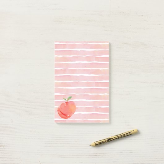 Pfirsich Post-it Klebezettel (Auf Schreibtisch)