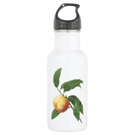 Pfirsich (Prunus sp.) von Redouté Trinkflasche (Vorderseite)