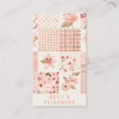 Pfirsich-Quilt-Patchwork-Handmade-Kleidung Visitenkarte (Vorderseite)