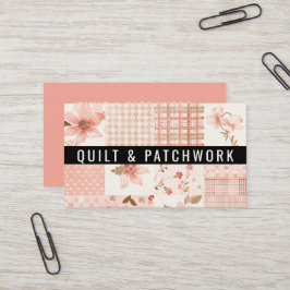 Pfirsich-Quilt-Patchwork-Handmade-Kleidung Visitenkarte