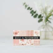 Pfirsich-Quilt-Patchwork-Handmade-Kleidung Visitenkarte (Stehend Vorderseite)
