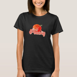 Pfirsich Retro 70er Georgia Pfirsiche Sommerfrucht T-Shirt
