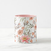 Pfirsich-Rosa-Blumen-Tasse Tasse (Zentrum)