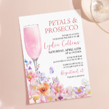 Pfirsich-Rosa-Blütenblätter-Prosecco-Brautjunggese