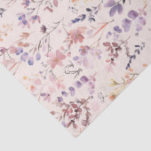 Pfirsich Rosa Boho-Wasserfarbe Wildblume Seidenpapier (Detail)