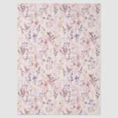 Pfirsich Rosa Boho-Wasserfarbe Wildblume Seidenpapier (Vorderseite)