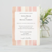 Pfirsich-Rosa-Cream-Streifen-Hochzeit