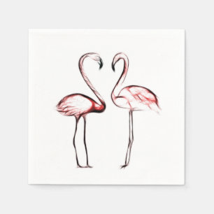 Pfirsich Rosa Flamingos Flamingo Chic Trendige Poo Serviette