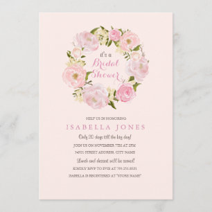 Pfirsich-Rosa-Frühlingsrosen-Hochzeits-Einladung Einladung