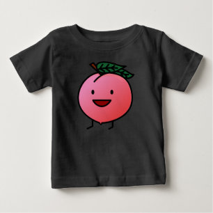 Pfirsich-rosa glücklicher lächelnder Entwurf Bro Baby T-shirt