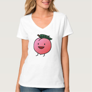 Pfirsich-rosa glücklicher lächelnder Entwurf Bro T-Shirt