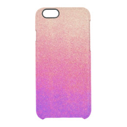 Pfirsich rosa lila Ombre Durchsichtige iPhone 6/6S Hülle