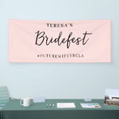 Pfirsich Rosa Moderne Junggesellinnen-Design Banner (Messe)