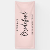 Pfirsich Rosa Moderne Junggesellinnen-Design Banner (Vertikal)