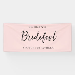 Pfirsich Rosa Moderne Junggesellinnen-Design Banner