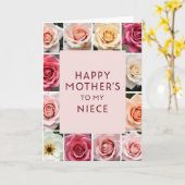 Pfirsich-Rosa-Mutter-Wunschkarte Karte (Gelbe Blume)