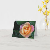 Pfirsich-Rose Notecard Karte (Gelbe Blume)