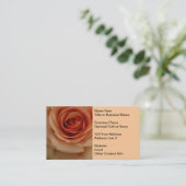 Pfirsich-Rose Visitenkarte (Stehend Vorderseite)