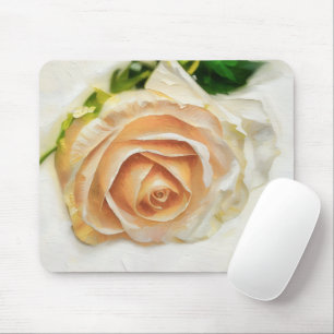 Pfirsich-Rosen-Blumen-Kunst-Mauspad Mousepad