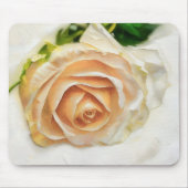 Pfirsich-Rosen-Blumen-Kunst-Mauspad Mousepad (Vorne)