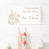 Pfirsich-Rosen-Hochzeit Banner (Insitu)