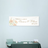 Pfirsich-Rosen-Hochzeit Banner (Messeveranstaltung)
