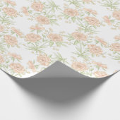 Pfirsich-Rosen-Hochzeit Geschenkpapier (Ecke)