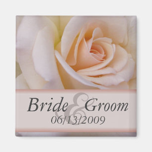 Pfirsich-Rosen-Save-the-Date-Magnete - Individuell Magnet