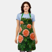 Pfirsich-Rosen-Schürze Schürze (Getragen)