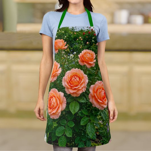 Pfirsich-Rosen-Schürze Schürze