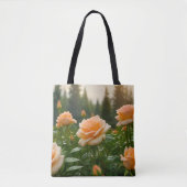Pfirsich-Rosen-Tasche Tasche (Vorderseite)