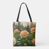 Pfirsich-Rosen-Tasche Tasche (Rückseite)