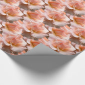 Pfirsich-Rosen-Verpackungs-Papier-personalisiertes Geschenkpapier (Ecke)