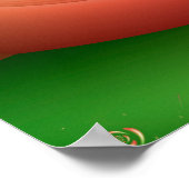 Pfirsich-Rosendesign Poster (Ecke)