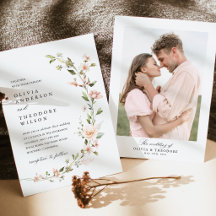 Pfirsich-Rot-Hochzeitsfoto-Rücken-Hochzeit